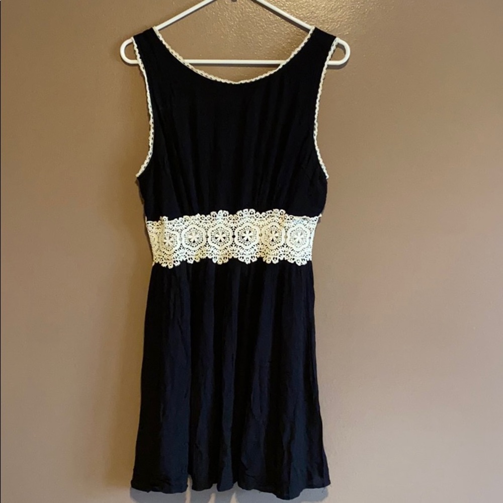 Black dress with lace details